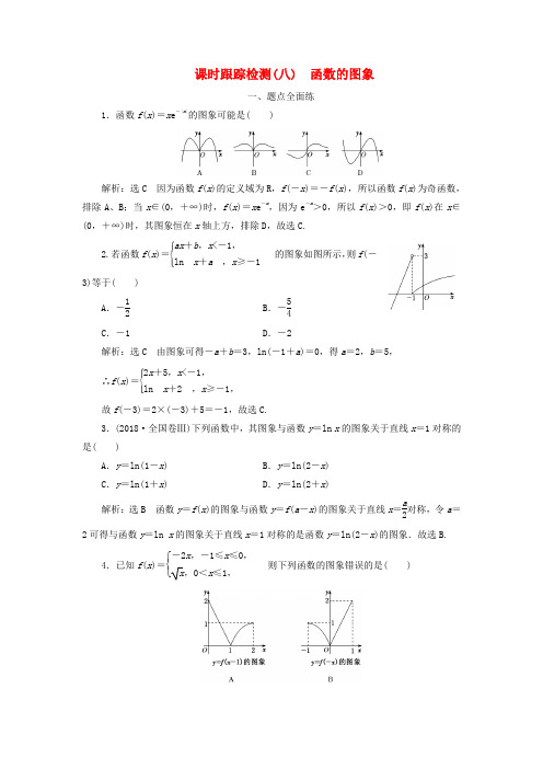 高考数学一轮复习课时跟踪检测八函数的图象含解析050661.doc