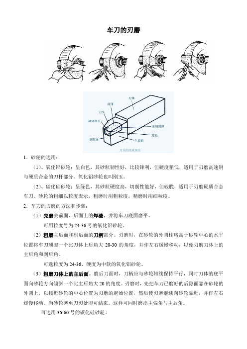 刀具的刃磨技术