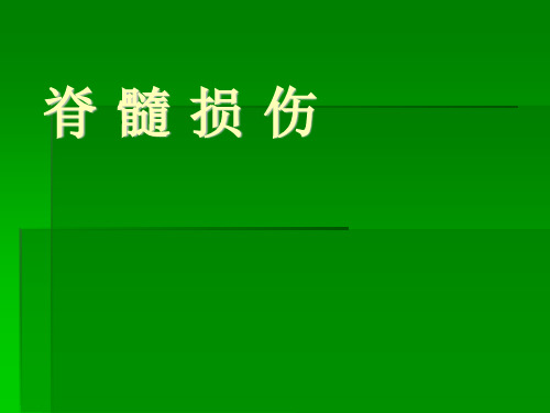 脊髓损伤诊断和治疗