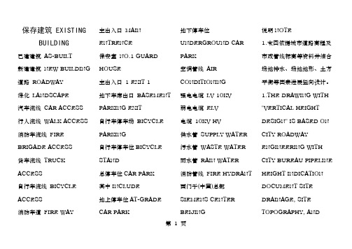 常用建筑中英文对照表