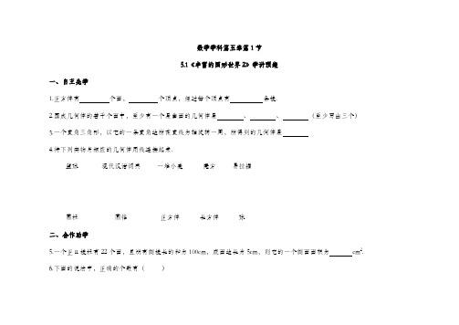 苏科版七年级上册数学5-1丰富的图形世界2导学案练习题