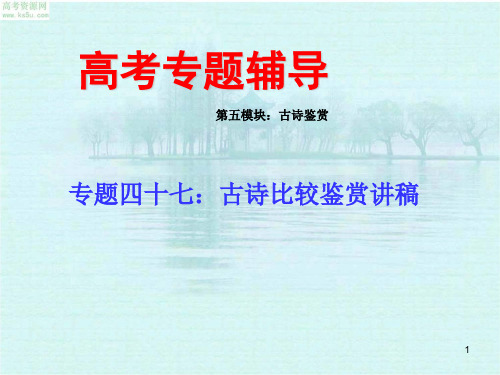 高考语文二轮专题复习四十七上古诗比较鉴赏讲稿PPT课件