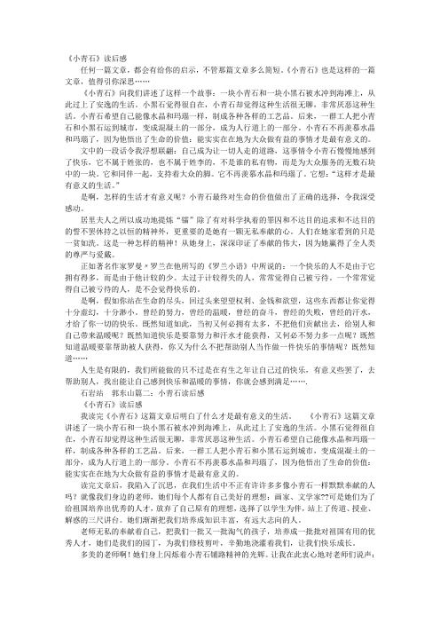 小青石读书笔记