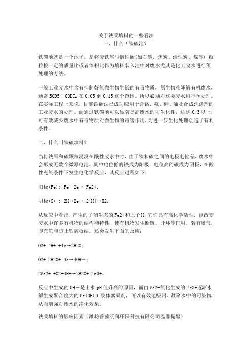 铁碳填料看法