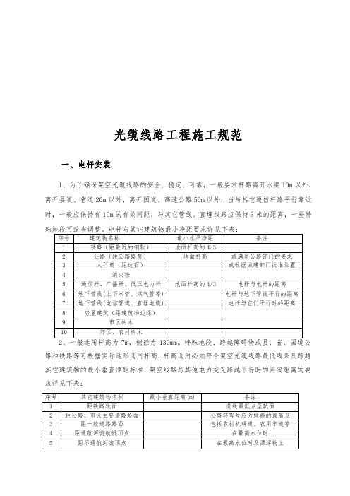 通信光缆线路施工规范 版