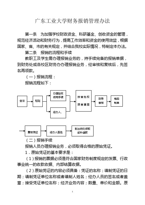 广工大财字〔2008〕4号关于印发《广东工业大学财务报销管理办法》的通知