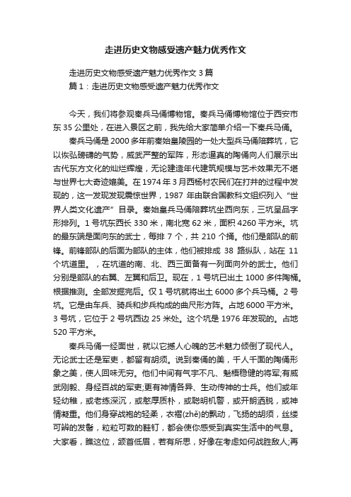 走进历史文物感受遗产魅力优秀作文