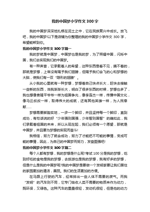 我的中国梦小学作文300字