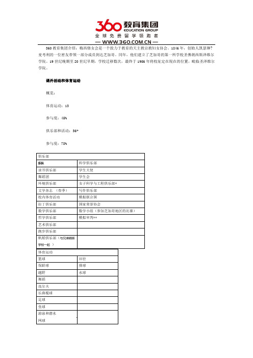 麦考利圣母高中课外活动和体育运动