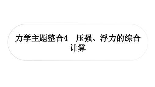 人教版中考物理复习力学主题整合4压强、浮力的综合计算课件