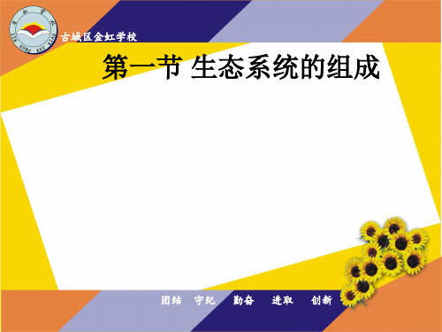 苏教版初中生物八年级上册 7.19.1 生态系统的组成 课件(共15张PPT)