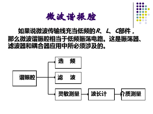 微波技术基础8-微波谐振器