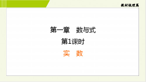 2024年中考数学总复习第二部分考点培优训练第1课时实数