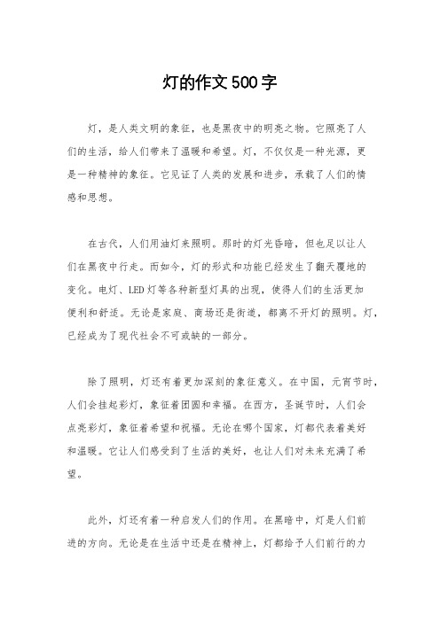 灯的作文500字