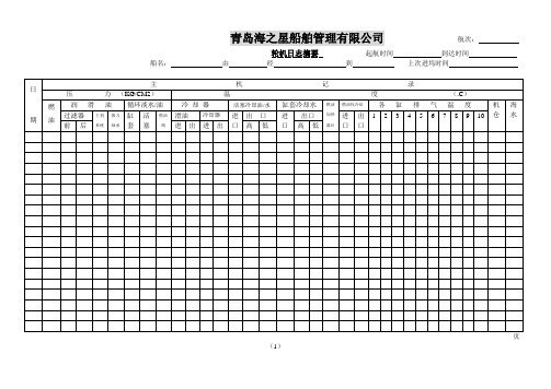 航次报告