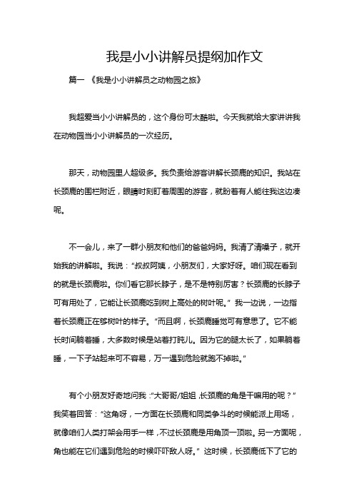 我是小小讲解员提纲加作文