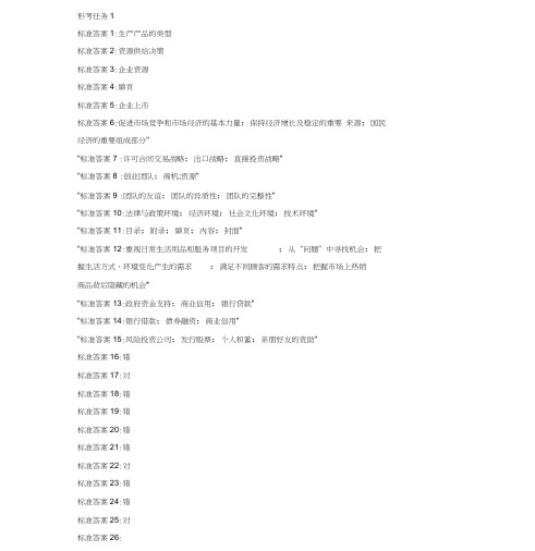 2018电大小企业管理形考任务1-4答案