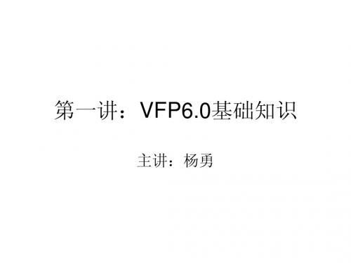 第一讲：VFP6