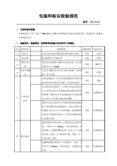 标志标识检验规范