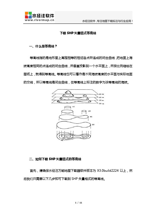 下载SHP矢量格式等高线