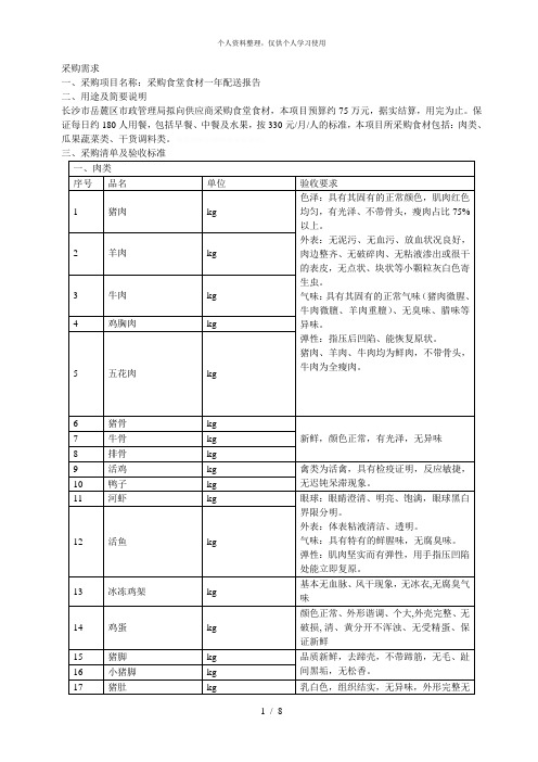 一、采购项目名称：采购食堂食材一年配送报告[001]