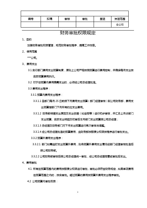 公司财务审批权限规定,公司财务制度及流程