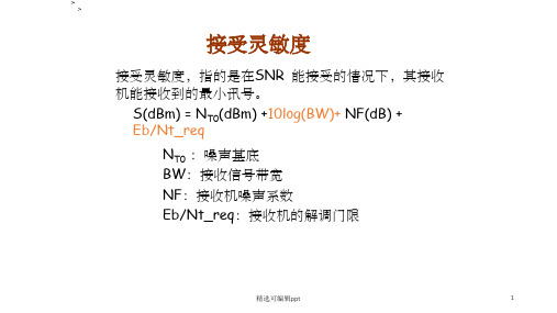 接收灵敏度和噪声系数