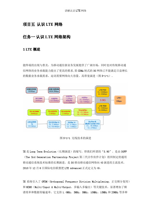 讲解认识LTE网络