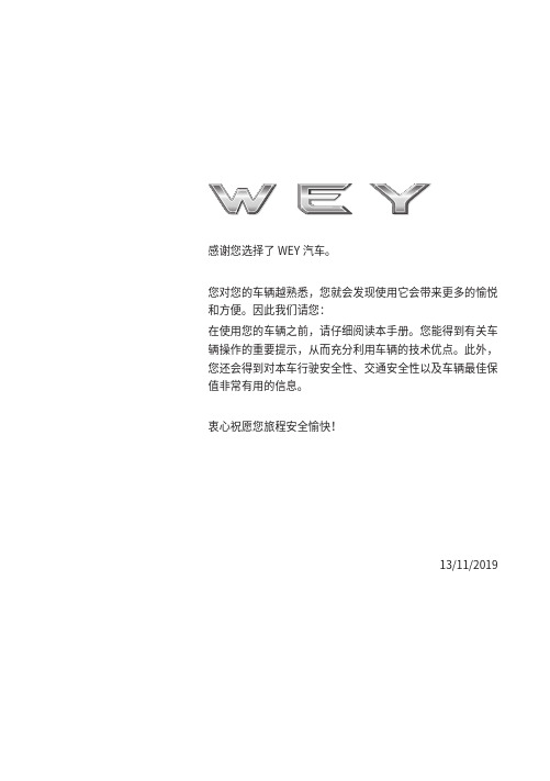 VV7-2020款使用说明书