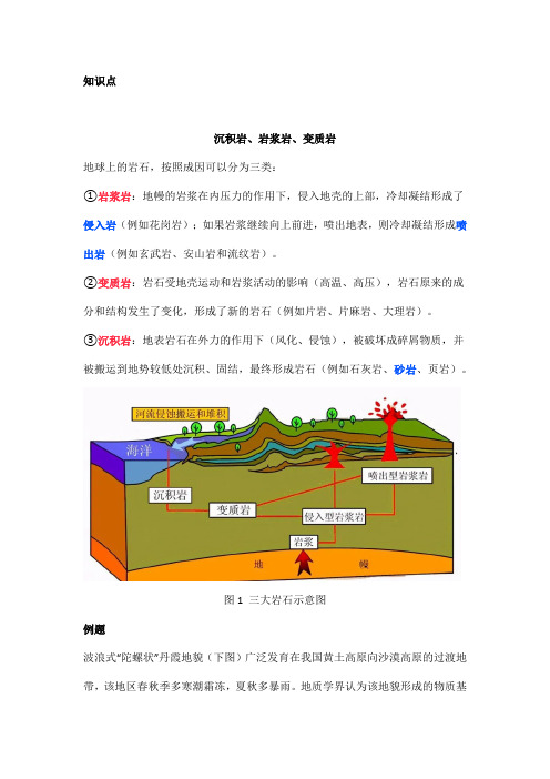 高中地理——每日讲1题(丹霞地貌、三大岩石、冻融作用)