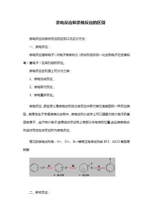 亲电反应和亲核反应的区别