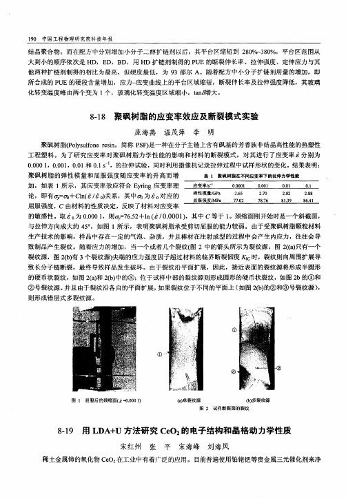 聚砜树脂的应变率效应及断裂模式实验