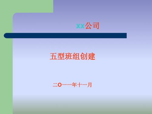 五型班组创建(安全生产要求)1