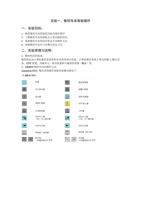 #《数控机床与编程》实验报告