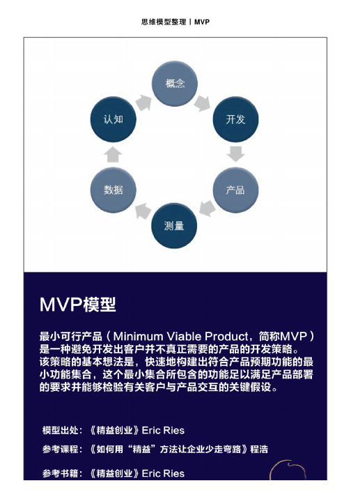 思维模型整理丨MVP