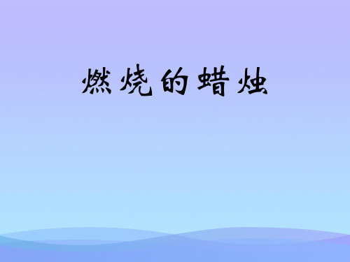 《燃烧的蜡烛》PPT