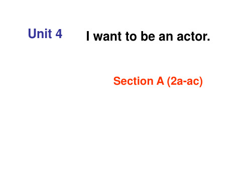 unit 4 I want to be an actor