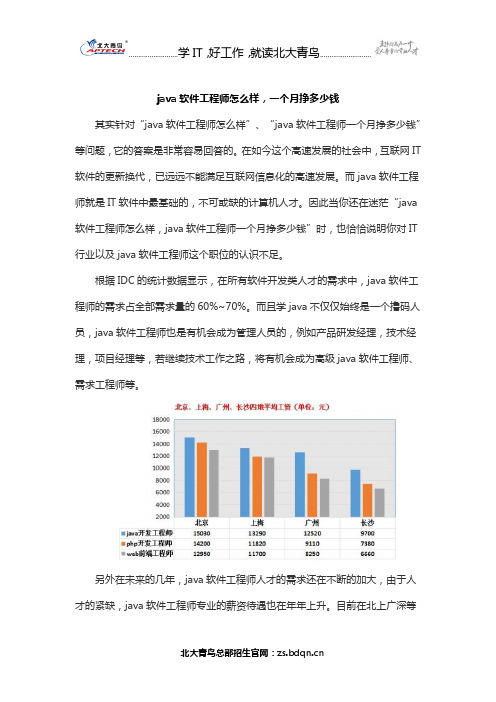 java软件工程师一个月挣多少钱