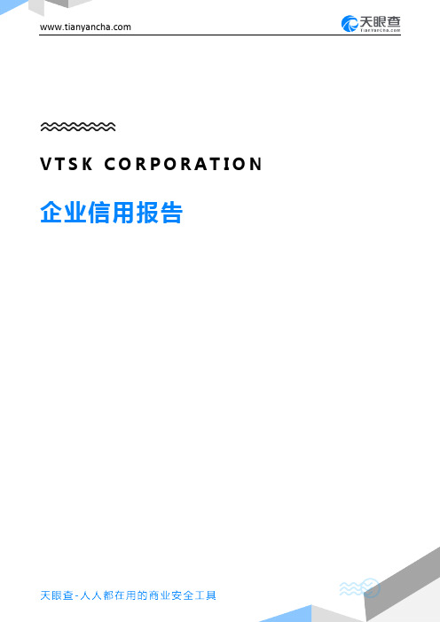 VTSK CORPORATION企业信用报告-天眼查