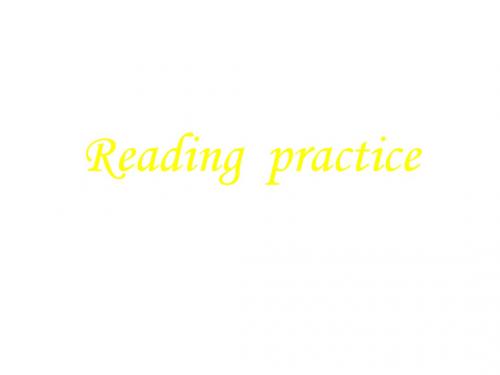 高考英语reading--practice