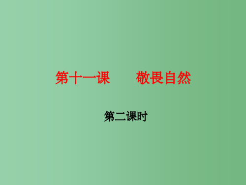 八年级语文下册 第三单元 11《敬畏自然》(第2课时) 新人教版