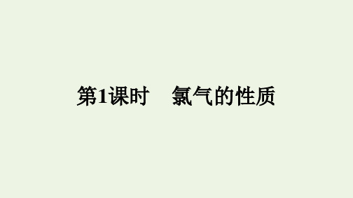 新教材高中化学第二章海水中的重要元素__钠和氯第二节第1课时氯气的性质课件新人教版必修第一册