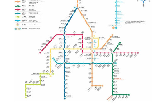 最新广州地铁线路图