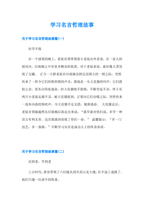 学习名言哲理故事