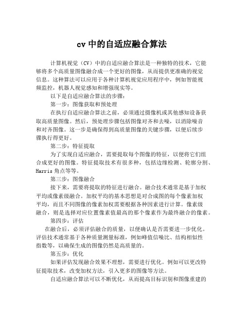 cv中的自适应融合算法