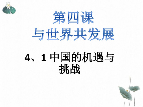 部编版课件_道德法治九年级【下册】中国的机遇与挑战课件