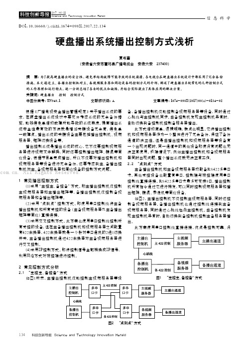 硬盘播出系统播出控制方式浅析