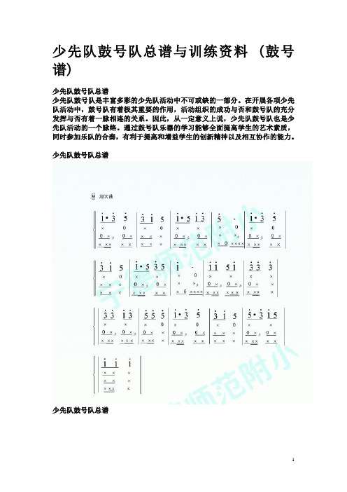 少先队鼓号队总谱与训练资料 (鼓号谱)