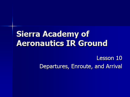 仪表飞行员地面课程Lesson 10