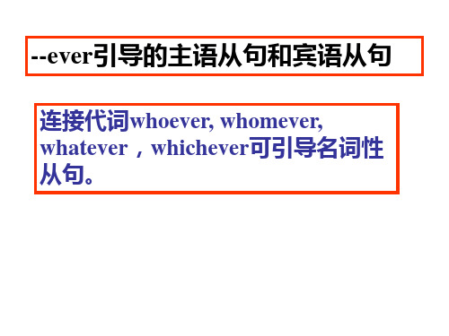 ever引导的主语从句和宾语从句